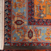 Handgeknoopt Perzisch Isfahan Tapijt (Geometrisch Medaillon / Herati) - Oranje Wol