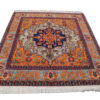 Handgeknoopt Perzisch Isfahan Tapijt (Geometrisch Medaillon / Herati) - Oranje Wol