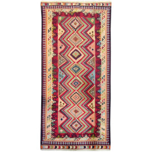 Perzische Wol Kilim Loper – Authentiek Handgeweven in Tabriz Qashqai