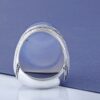Perzische Jemenitische aqeeq zilveren ring voor heren, paars