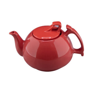 Porseleinen serveertheepot – chic & luxe – in rood