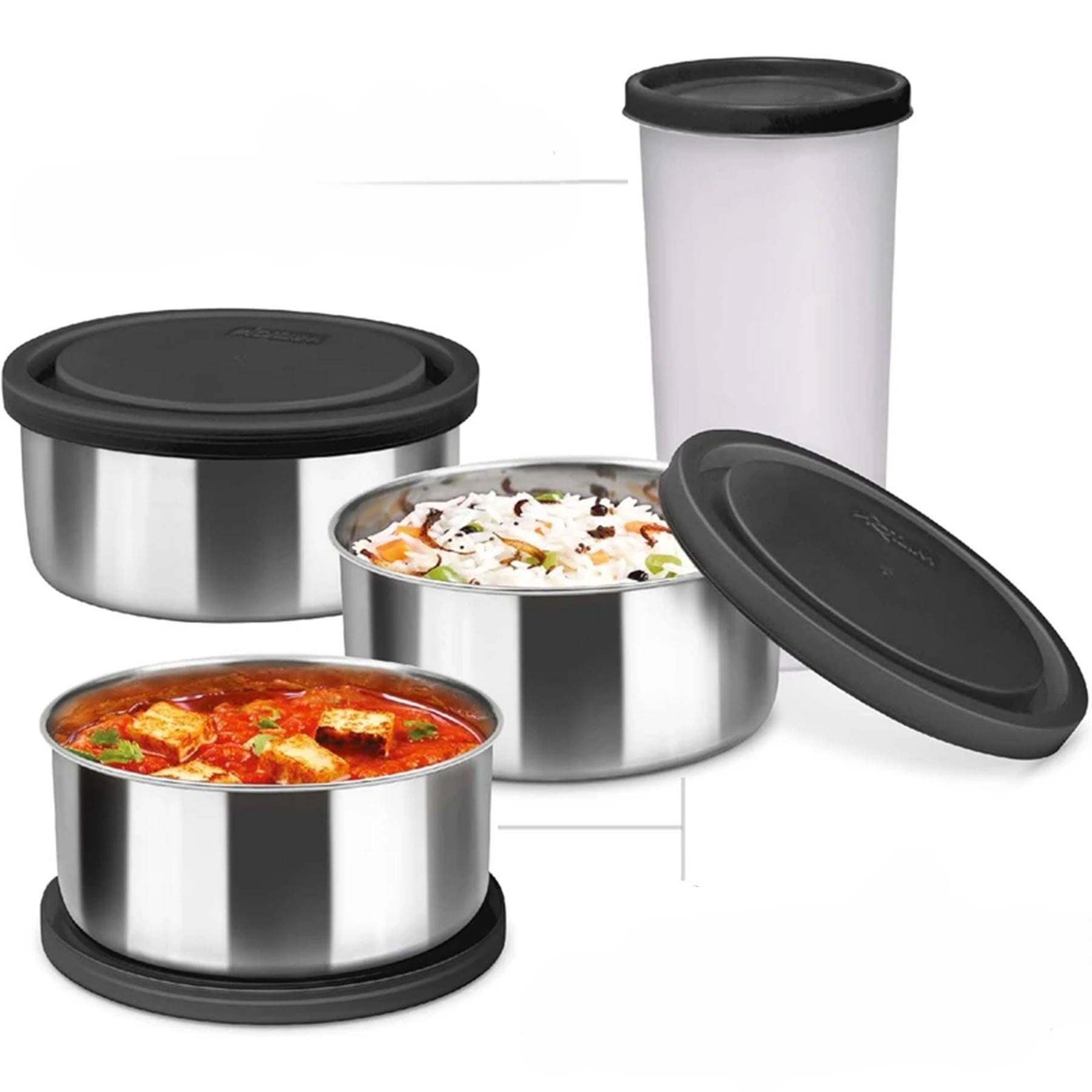 Draagbaar Campingservies Set van 5 Zilver