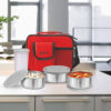 Draagbaar Campingservies Set van 5 Zilver