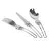 Draagbaar Campingservies & Bestek Set van 4 Goud