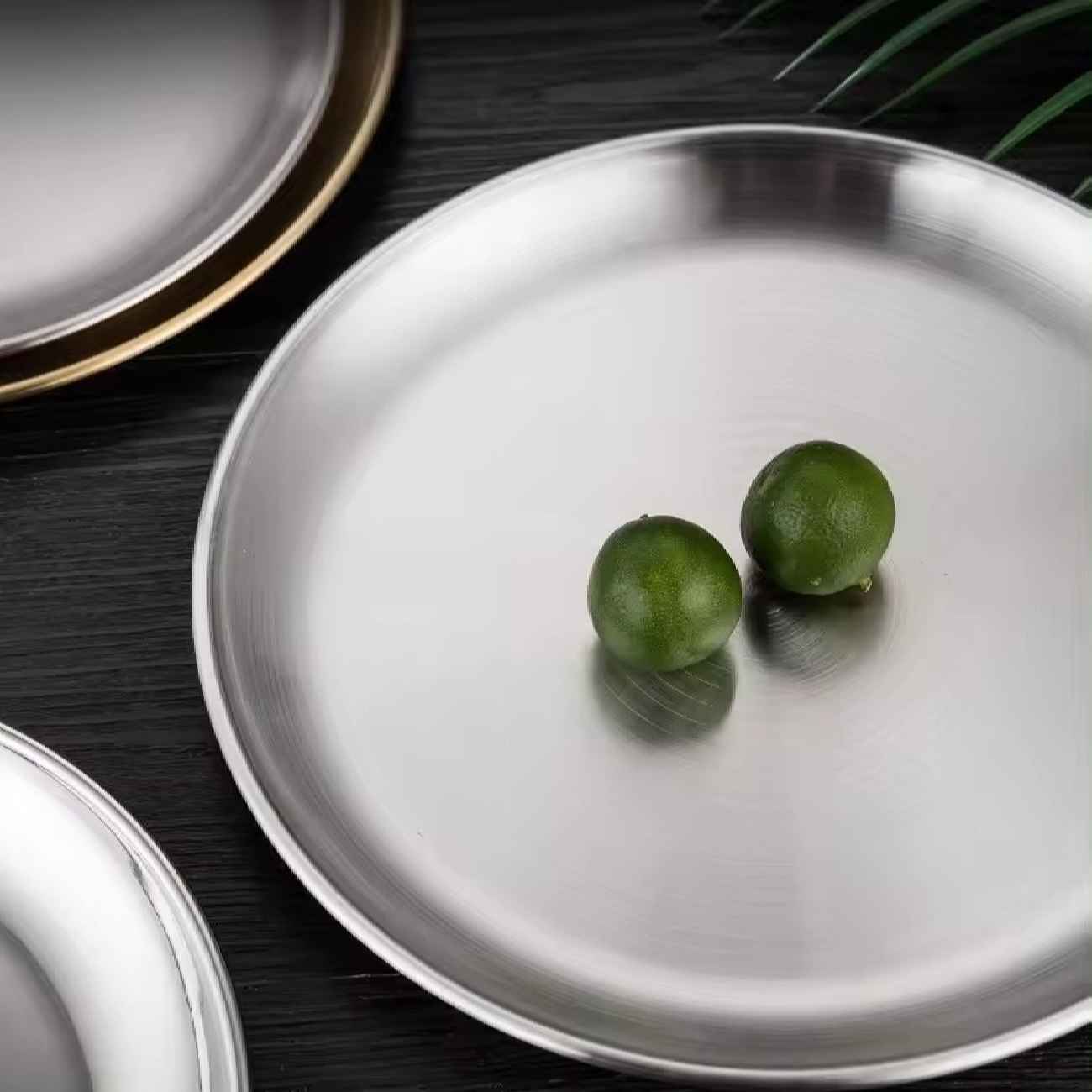 Draagbaar Campingservies & Bestek Set van 4 Goud
