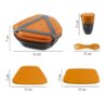Draagbaar Campingservies Set van 5 Oranje