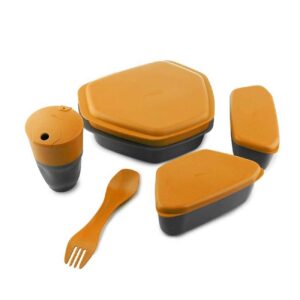 Draagbaar Campingservies Set van 5 Oranje