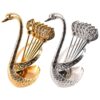 Gouden Barlepel Set met Vogel-Design – 6 Stuks met Houder