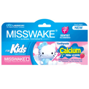 Misswake Aardbei Tandpasta voor Kinderen – Set van 3