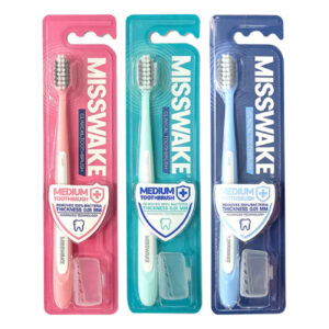 Misswake Medium Tandenborstel – Roze (Set van 3)