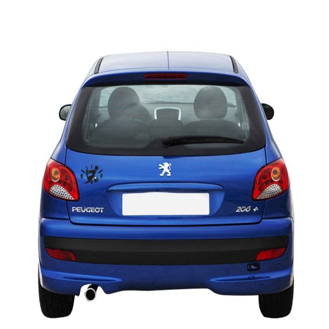 Unieke Auto Sticker in Zwart met Brandstofmeter Ontwerp