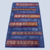 Vintage Patchwork Tapijt Blauw – Bloemen Wol