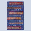 Vintage Patchwork Tapijt Blauw – Bloemen Wol