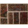 Vintage Patchwork Tapijt Bruin – Geometrisch Wol