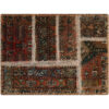 Vintage Patchwork Tapijt Bruin – Geometrisch Wol