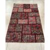 Vintage Patchwork Tapijt Geometrisch Rood – Wol