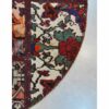 Vintage Perzisch Handgeknoopt Patchwork Tapijt Traditioneel Rood Rond