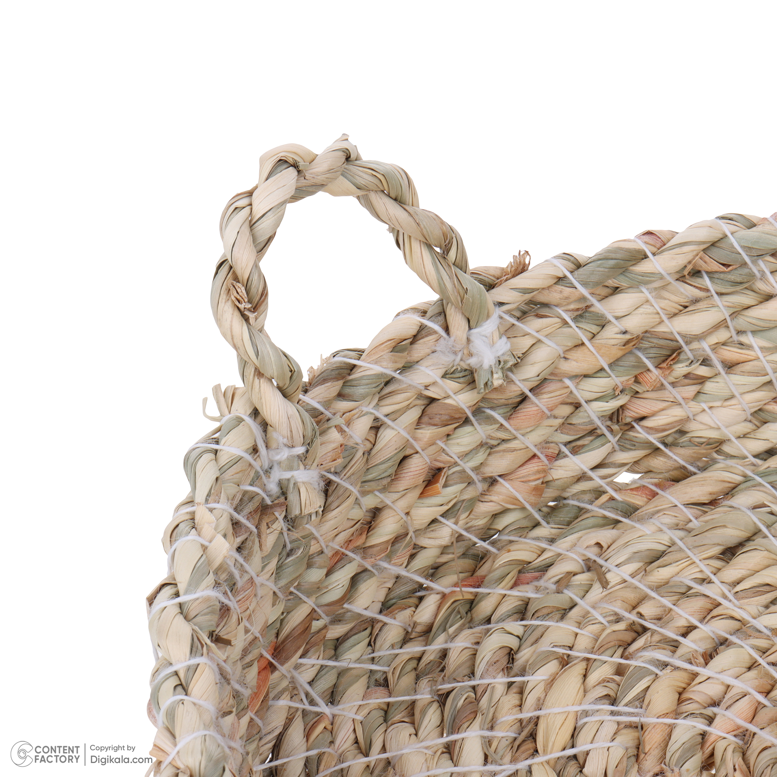 Handgeweven Palmbladmand met Handvat – Set van 3
