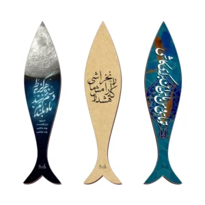 Houten Bladwijzer met Vis Ontwerp – Set van 3