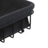 Zwarte Metalen Mand met Houten Handvatten