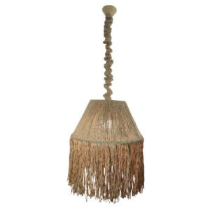 Handgemaakte Gevlochten Hanglamp – Fringe Hennep