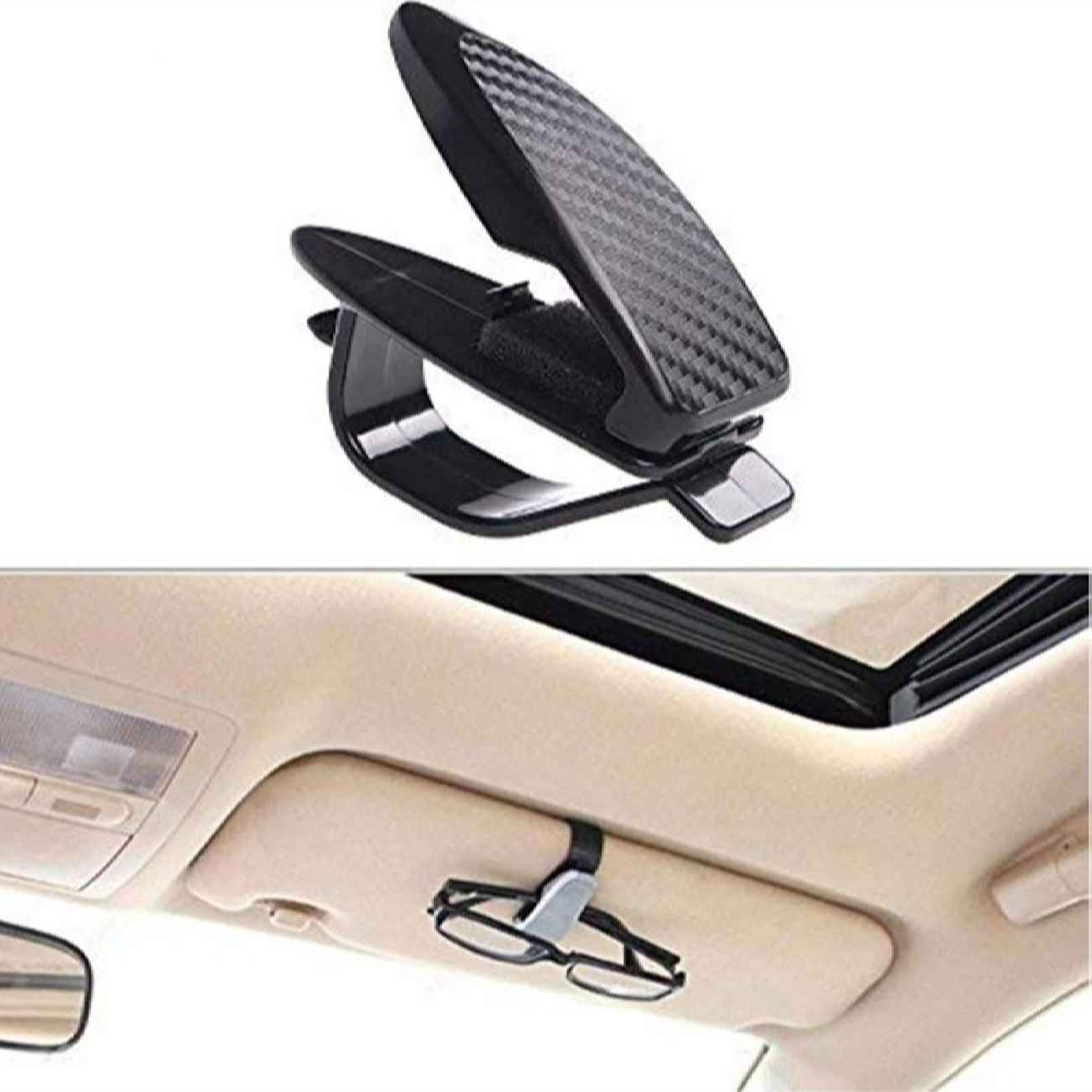 Auto Zonnebrilhouder Clip – Wit (Set van 2)