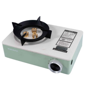 Compact Kampeer Gasfornuis met Krachtige Branders – Wit