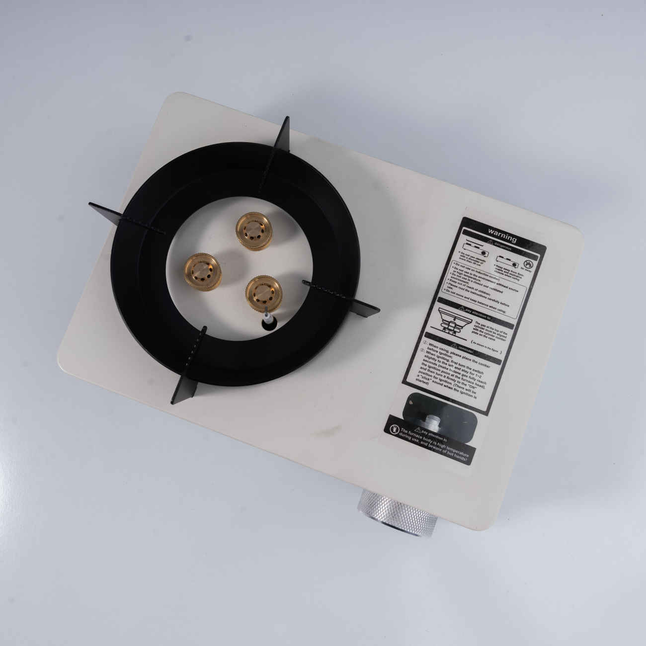 Compact Kampeer Gasfornuis met Krachtige Branders – Wit