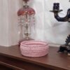 Gehaakte Mand met Houten Deksel – Roze