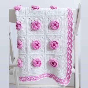 Handgeweven Gehaakt Babysprei – Rozebloem