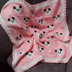 Handgeweven Gehaakt Babysprei – Panda