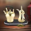 Elektrische Stalen Koffiepercolator – Dubbele Elektrische Ketelset برای قهوه و چای عربی