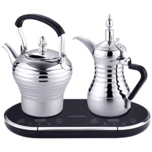 Elektrische Stalen Koffiepercolator – Dubbele Elektrische Ketelset برای قهوه و چای عربی