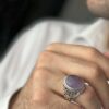 Echt Perzische Yemeni Aqeeq Zilveren Ring voor Mannen – Handgemaakt met Yemeni Agaatsteen