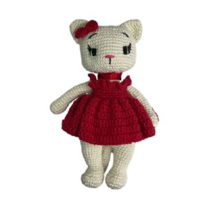 Amigurumi handgemaakte gehaakte knuffelkat