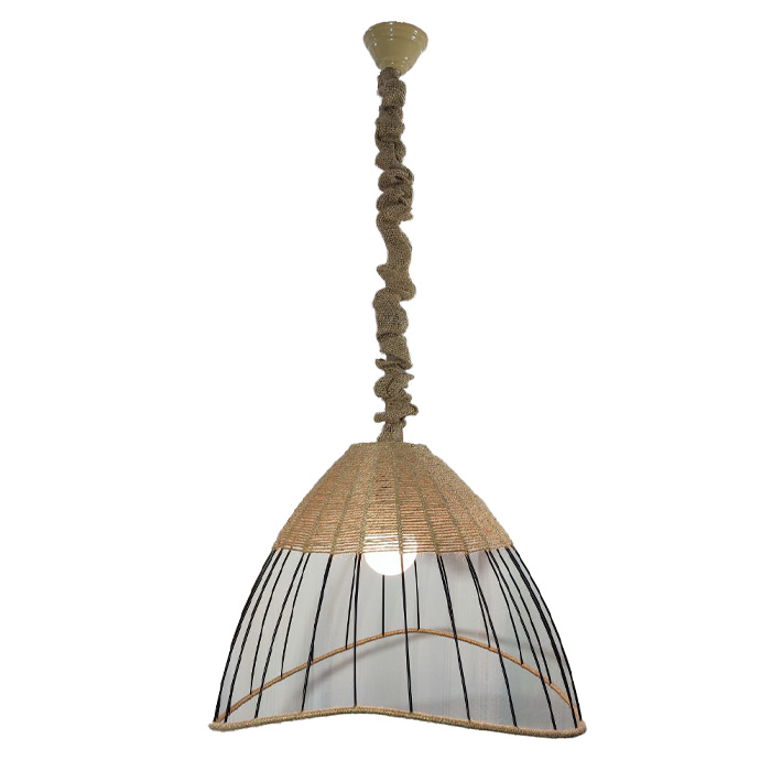 Handgemaakte Gevlochten Hanglamp – Rustieke Hennep