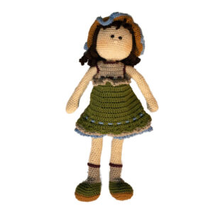 Amigurumi handgemaakte gehaakte pop groen