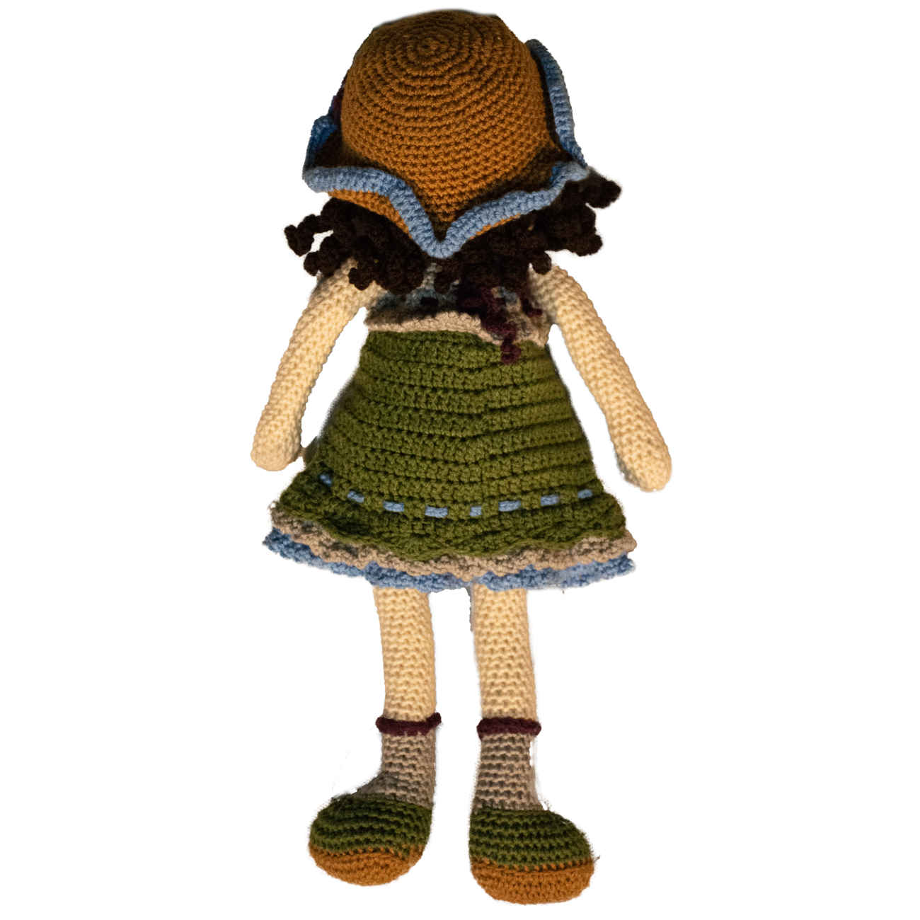 Amigurumi handgemaakte gehaakte pop groen