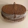 Handgeweven Rieten Mand met Deksel – Picknick