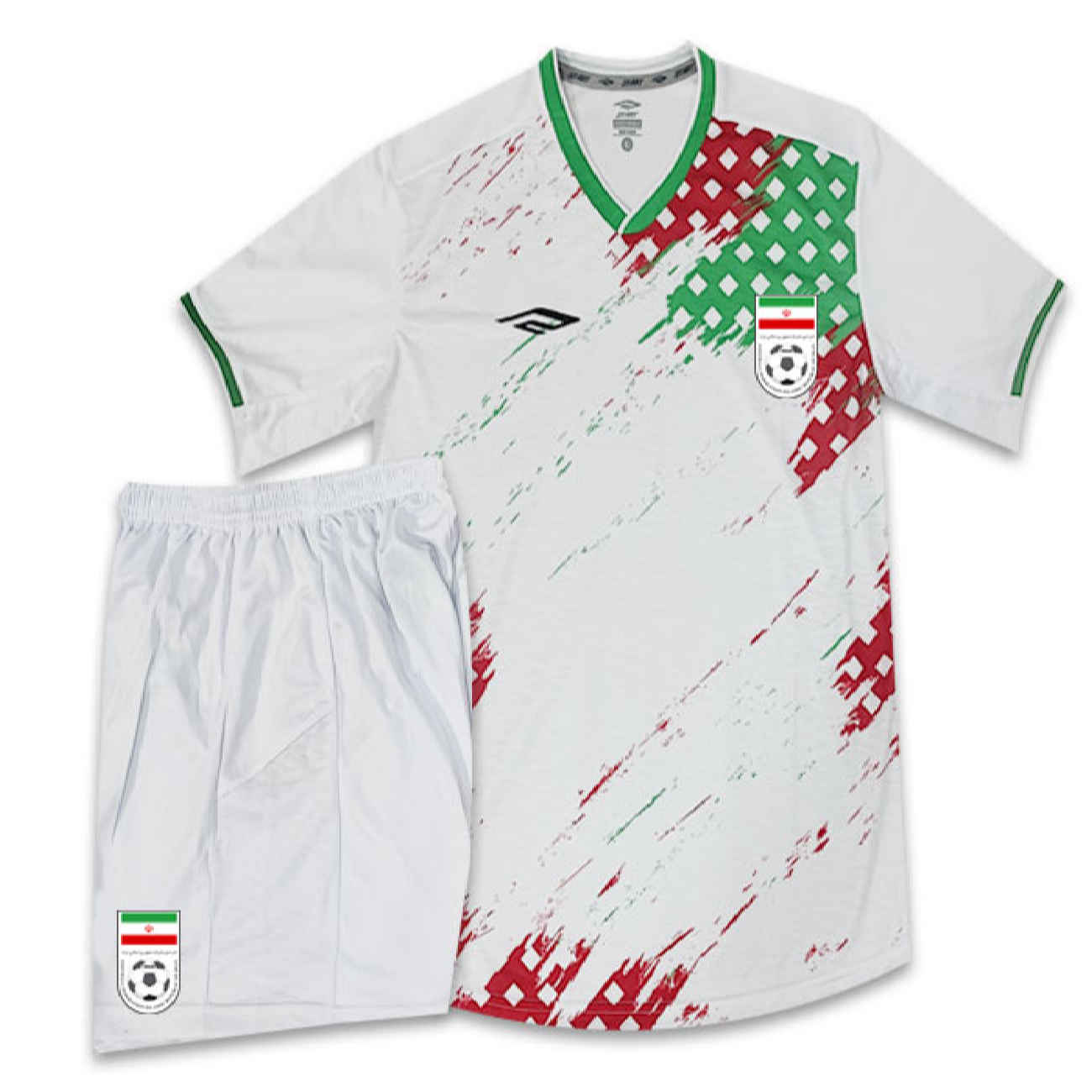 Iran Nationaal Trainings Voetbalteam Shirt & Shorts – Wit