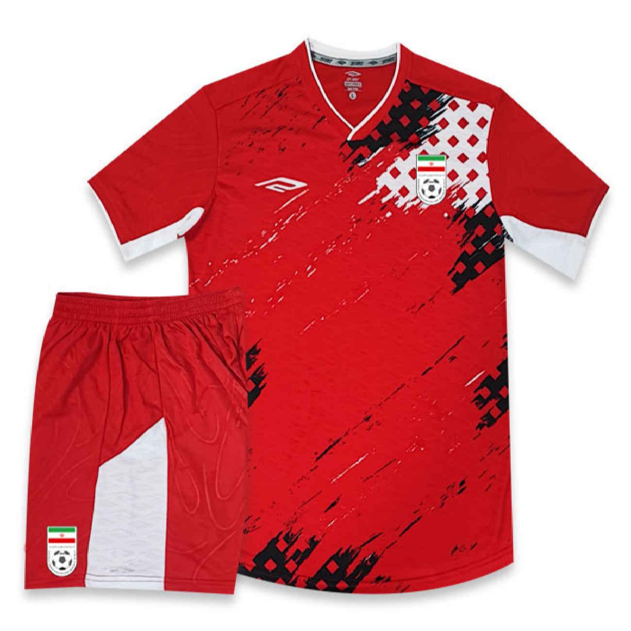 Iran Nationaal Trainings Voetbalteam Shirt & Shorts – Rood