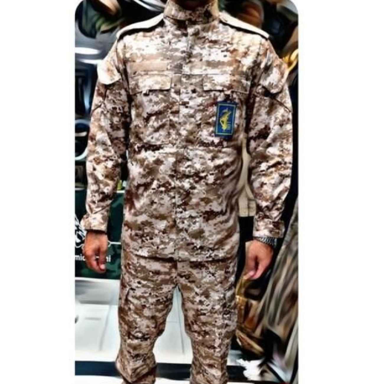 Iraans Militair Uniform – Camouflage Lichtbruin