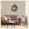 Islamitische Wandklok – Elegant Bedrukt met Kalligrafie op Hout