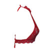 Kanten Beha en Slipset – In Gedurfd Rood Kant met Halterhals