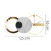 Moderne 3-Delige Wandklok – Stil Vlinder Design (Goud)