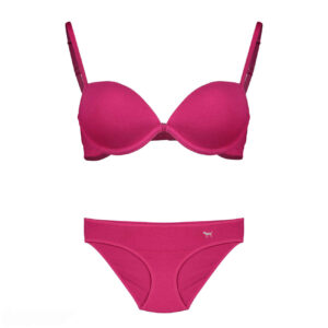 Roze Lingerieset met Beugelbeha – Katoen