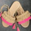 Macramé Sandalen voor Vrouwen – Trendy Handgemaakte Sandalen in Roze