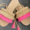 Macramé Sandalen voor Vrouwen – Trendy Handgemaakte Sandalen in Roze