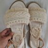 Macramé Sandalen met Oranjebloesem Ontwerp – Boho Sfeer & Comfort