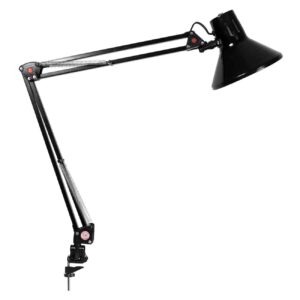 Trendy Metalen Verstelbare Bureaulamp – Klem Bureaulamp met Scharnierende Arm